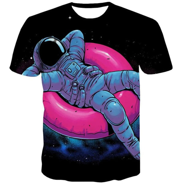 
Astronaut T-shirt Men Swimming Ring Anime Clothes Galaxy Shirt Print Space Tshirt Printed
                