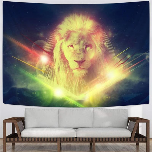 
Lion Tapestry Animal Tenture Mandala Anime Home Tapestrys Galaxy Wall Tapestry Colorful Rug Wall
                