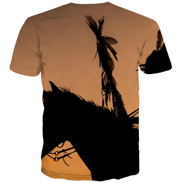 
Indians T shirts Men Grassland Tshirts Cool Sunset T-shirts 3d War Tshirt Anime
                