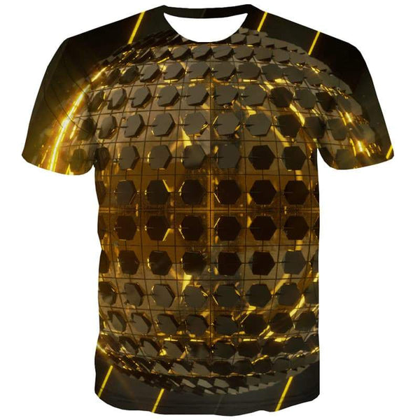 Abstract T-shirt Men Psychedelic Tshirts Casual Light Tshirts Cool Geometry T-shirts Graphic - KYKU