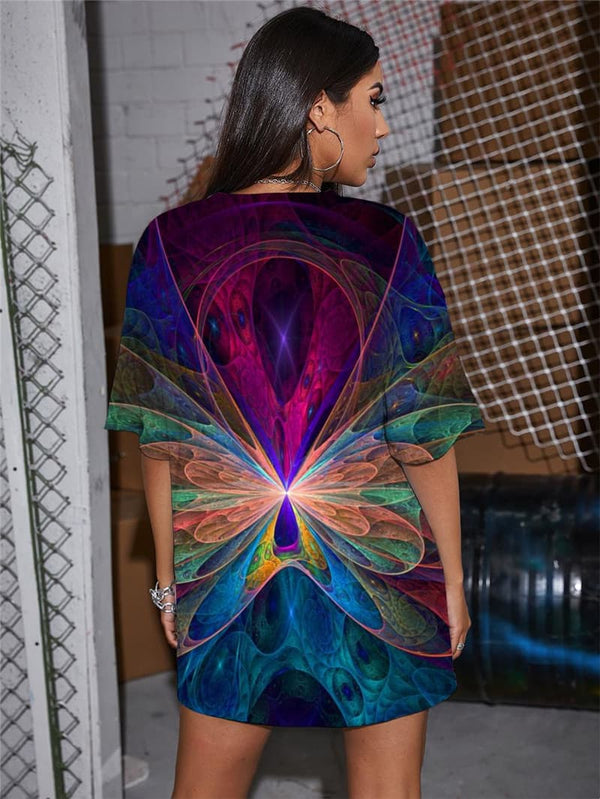 
Butterfly T-shirt Women Animal Shirt Print Colorful Funny T shirts Psychedelic Summer
                