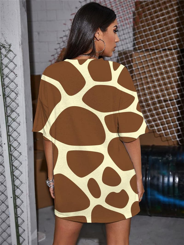 
Animal T-shirt Women Giraffe Funny T shirts Brindle Punk Rock Psychedelic Summer
                