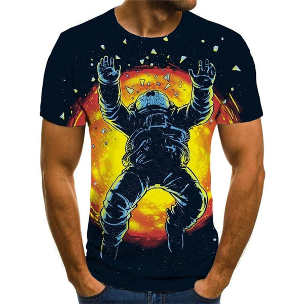 
Astronaut T-shirt Men Flame Shirt Print Space Tshirts Casual Earth T-shirts 3d
                