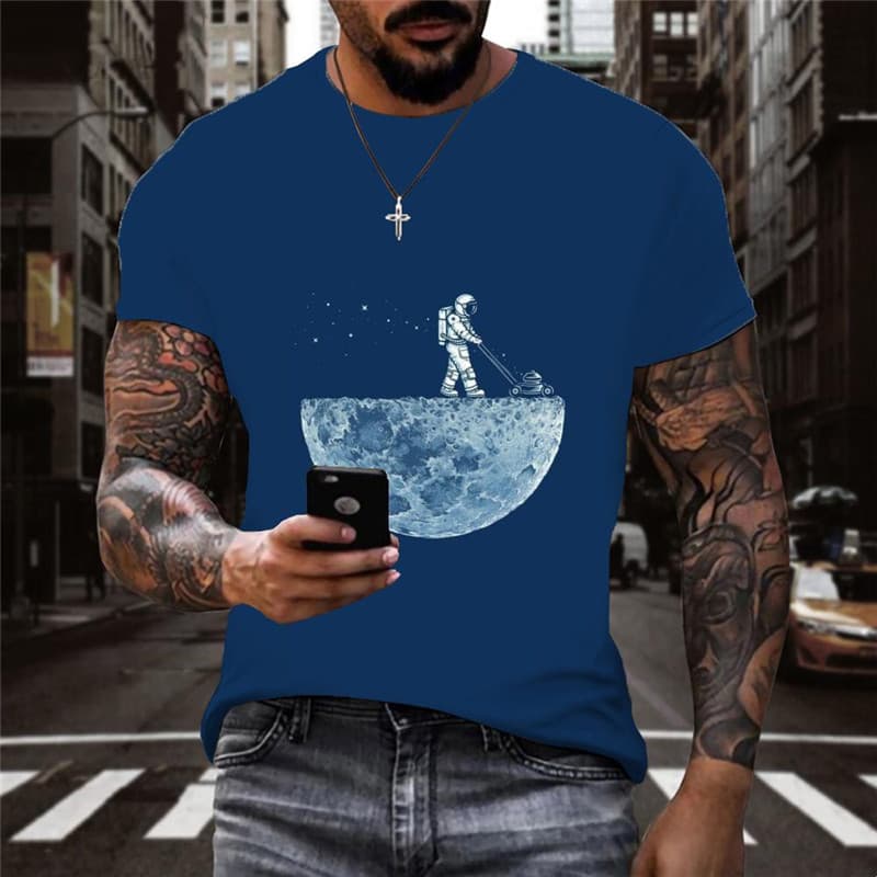 Astronaut T-shirt Men Cherish Tshirts Casual Novel Anime Clothes Space Tshirt Printed