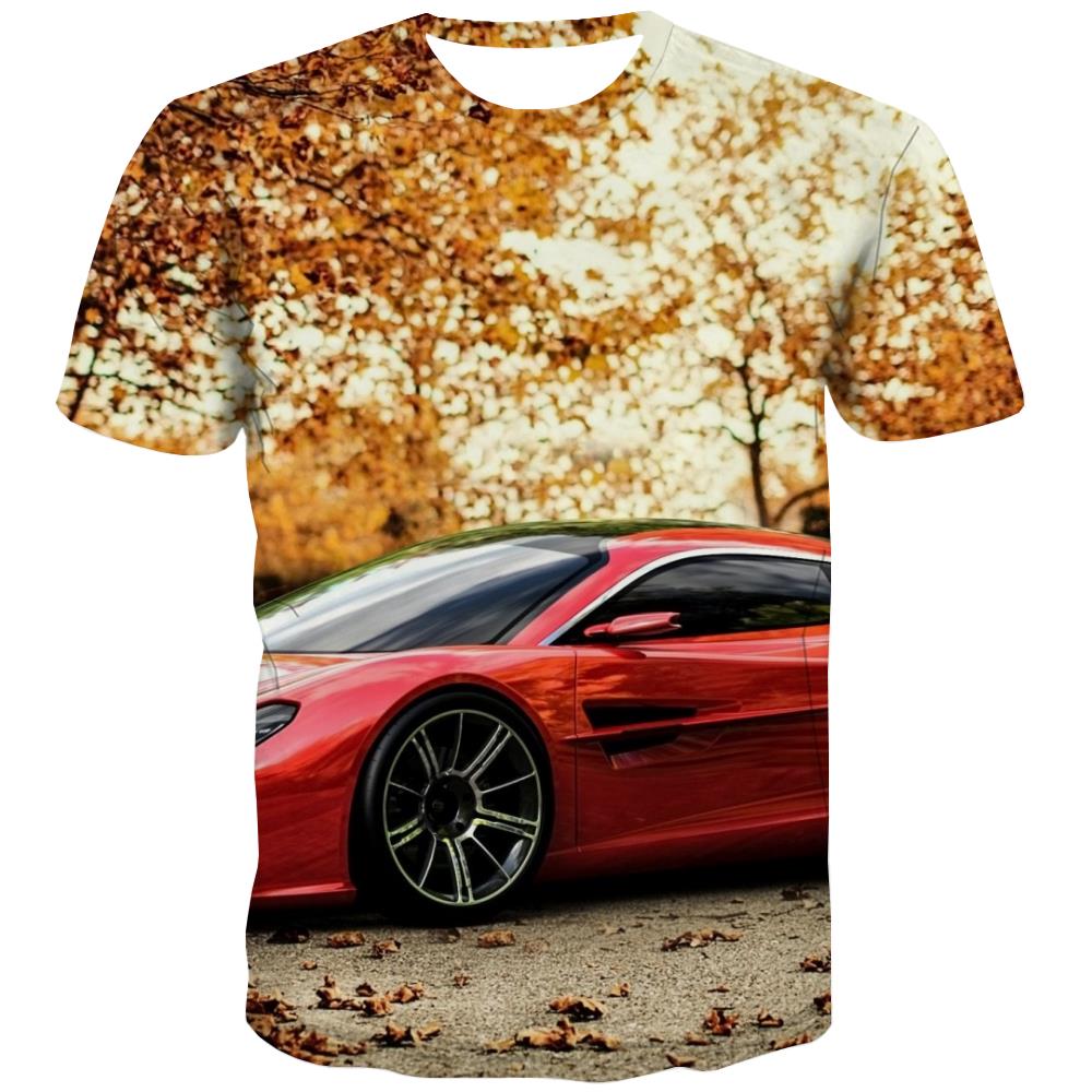 Racing Car T shirts Men Metal T-shirts Graphic City Shirt Print Gray T-shirts 3d Retro Tshirt Anime