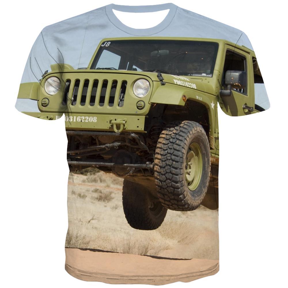Jeep T-shirt Men Offroad T-shirts 3d car T-shirts Graphic Short Sleeve Punk Rock - KYKU