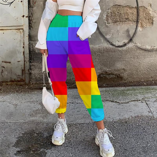 
Cube Pants Women Abstract High Waist Pants Geometry Casual Pant Women Sweatpants
                