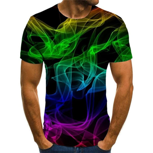 
Smoke T-shirt Men Colorful T-shirts 3d Rainbow Tshirts Casual Art Funny T shirts
                