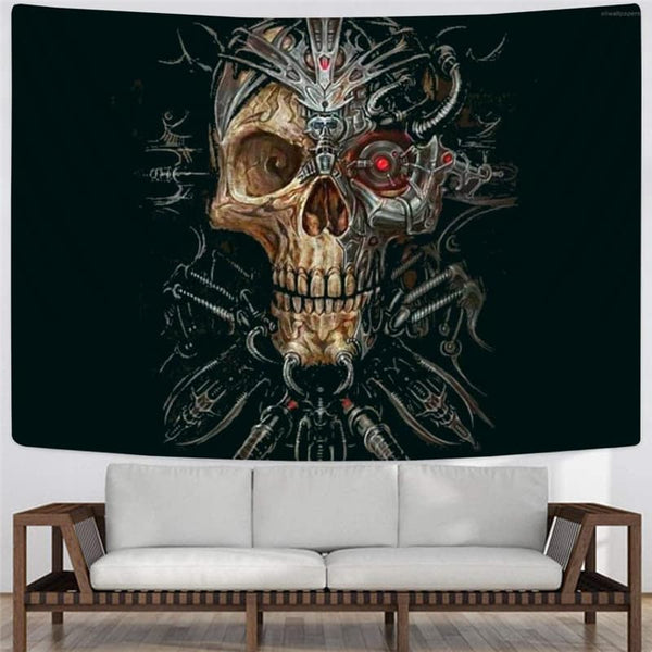 
Skull Tapestry Punk Tenture Mandala Mechanical Rug Wall Black Tapestries Metal Home Tapestrys
                