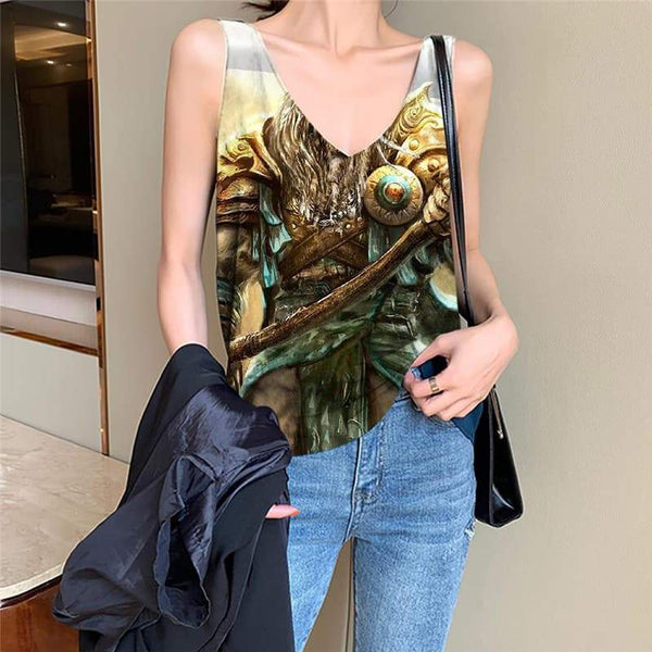 Lion Tank-Top women Animal Sleeveless 3d Anime Anime Clothes Cartoon Funny Top Harajuku Vest Print - KYKU