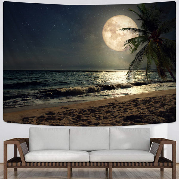 
moon Tapiz beach Wall Tapestry coconut tree Tapestries ocean Tenture Mandala Waves Rug Wall Starry sky Home Tapestrys Light undefined
                
