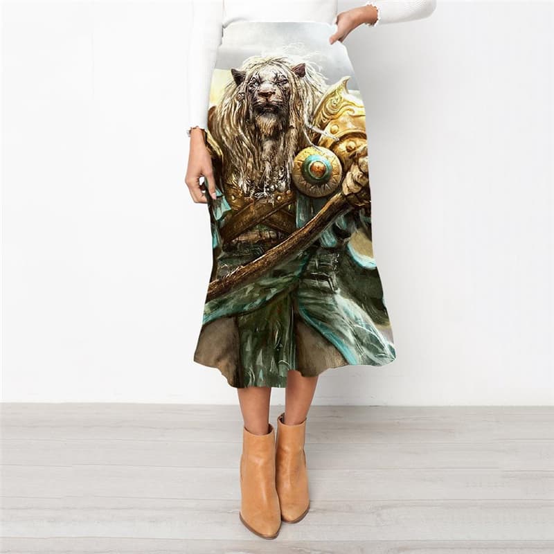 Lion Skirts Women Animal Skirt Ladies Anime School skirt Cartoon High waist skirts Harajuku Rock Frauen - KYKU