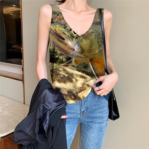 
Animal Tank Top Women Fishing Sleeveless 3d Novel Anime Clothes Womens Clothing
                