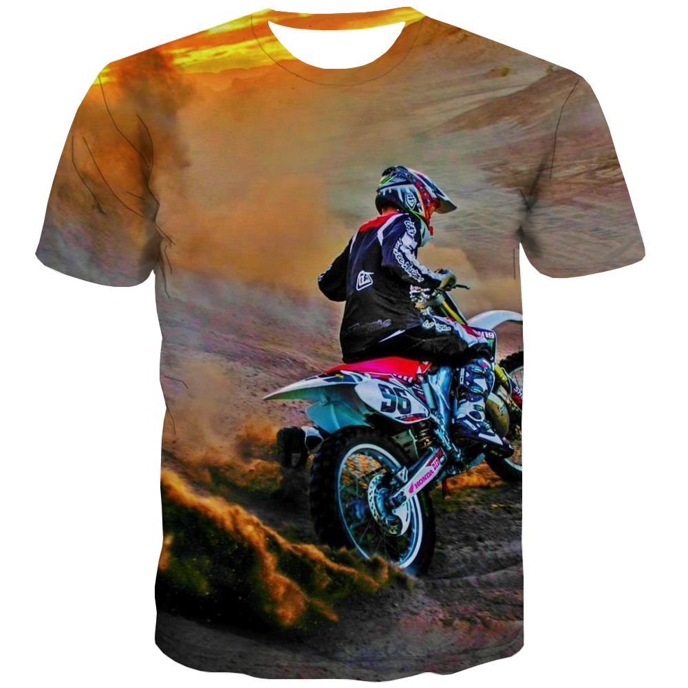 Motocross T-shirt Men motorcycle T shirts Funny Offroad Tshirts Casual - KYKU