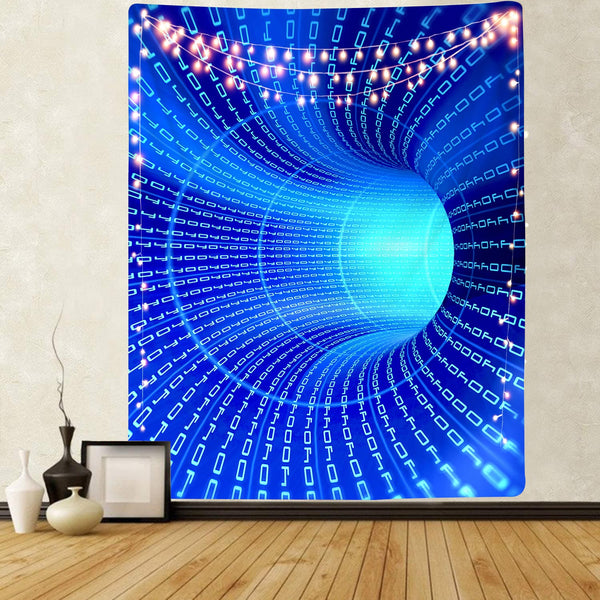 
Psychedelic Tapiz blue Tenture Mandala abstract Rug Wall magic Tapestries swirl Wall Tapestry
                