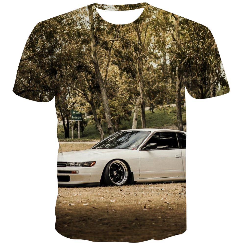 Racing Car T shirts Men Metal Tshirt Printed City Shirt Print Gray T-shirts 3d Retro Tshirt Anime