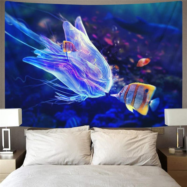 
Fish Tapestry Animal Tenture Mandala Tracksuits Tapestries Jellyfish Rug Wall Harajuku Wall Tapestry
                