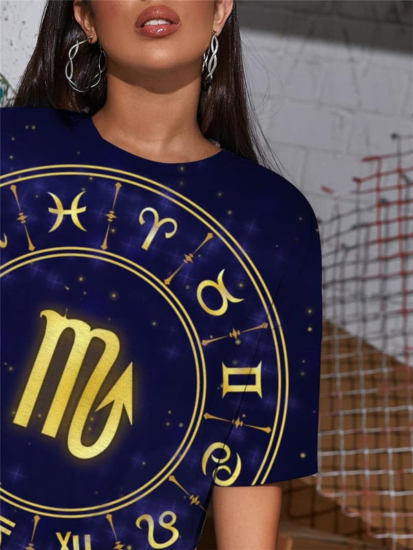 
Scorpio T Shirt Women Galaxy Summer Character Shirt Print Novel Tshirt Printed
                
