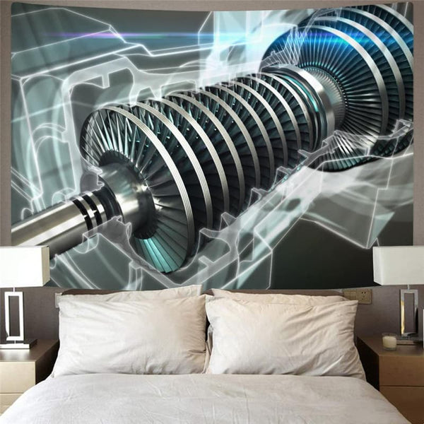 
Metal Tapiz Engine Wall Tapestry Gear Tapestries Motorcycle Tenture Mandala
                