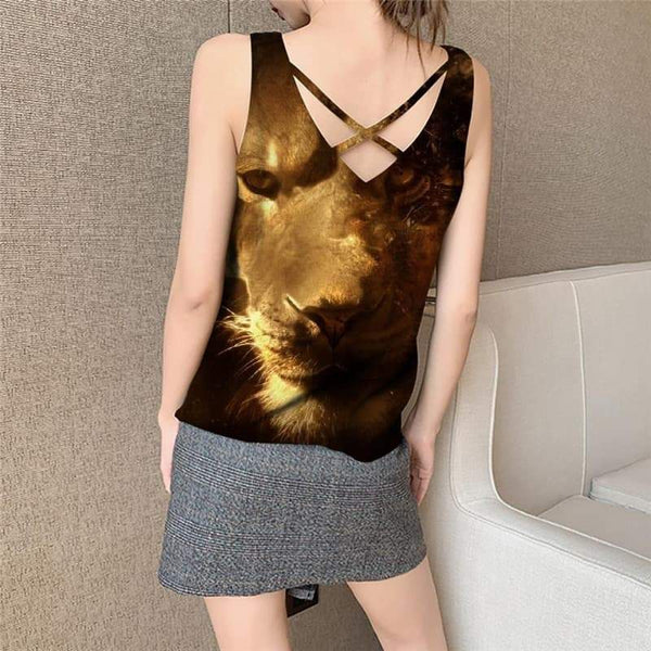 
Lion Tank Top Women Animal Anime Clothes Anime Sleeveless 3d Nebula Tank Tops Casual Harajuku Vest Printed - KYKU
                