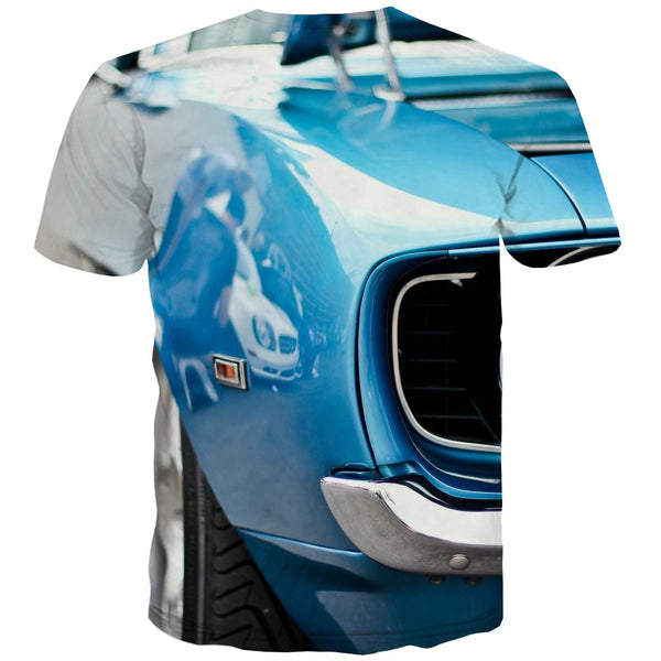 
Racing Car T-shirt Men Metal Tshirts Cool City Tshirts Novelty Gray T-shirts Graphic Retro T-shirts 3d
                