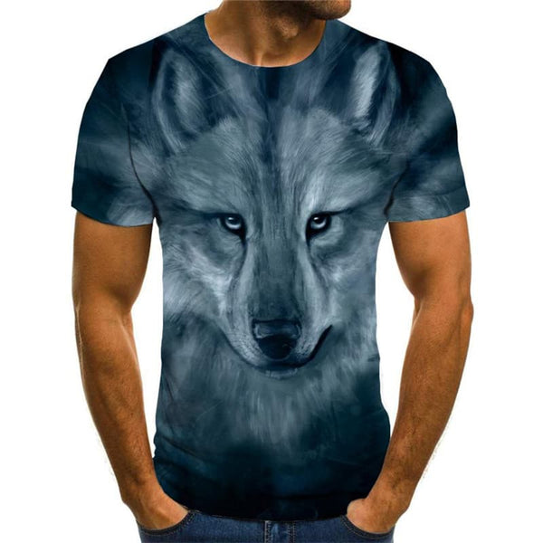 
Wolf T shirt Men Animal Tshirts Casual Painting T-shirts 3d Harajuku Tshirt Printed
                