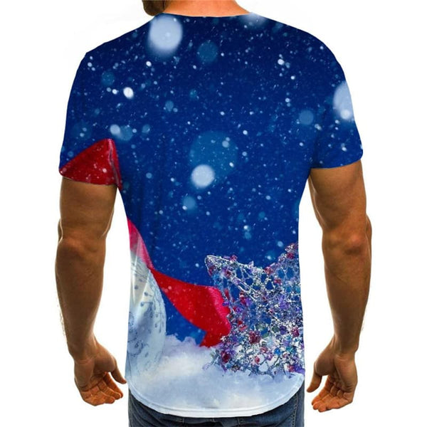 
Christmas T shirts Men Snow T shirts Funny Party Tshirts Novelty Blue Tshirts Casual
                