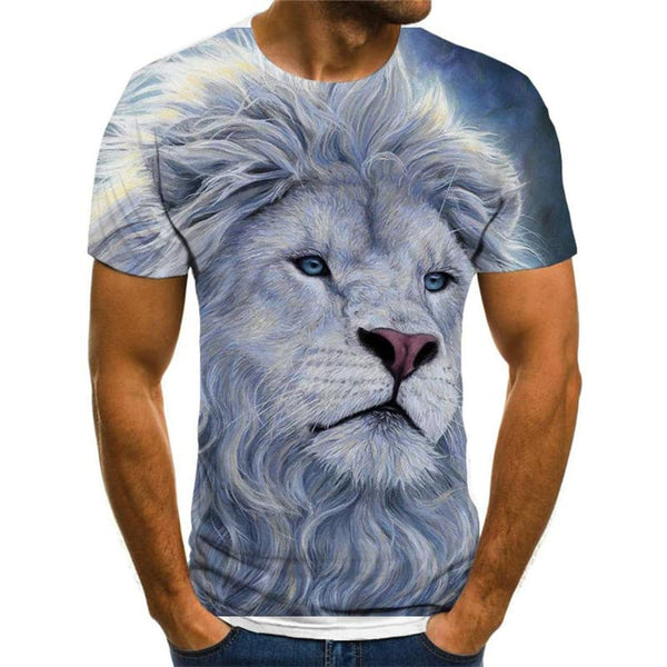 
Lion T-shirt Men Animal Shirt Print Painting T-shirts 3d White Tshirt Printed
                