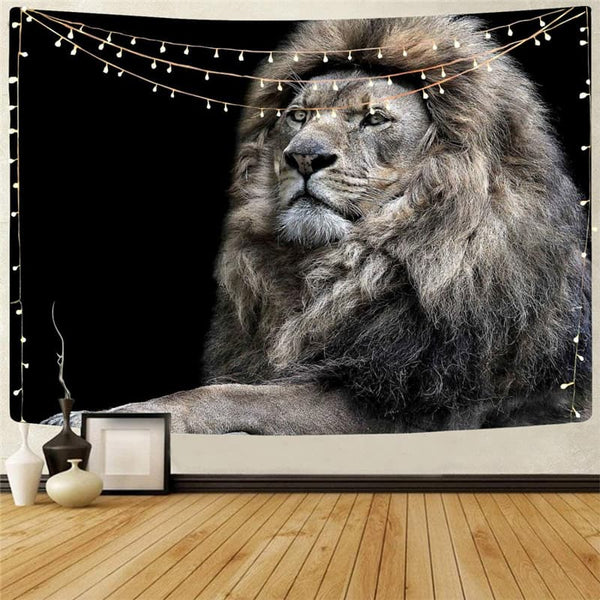 Lion Tapestry Animal Tenture Mandala Anime Home Tapestrys Harajuku Wall Tapestry Lively Tapestries