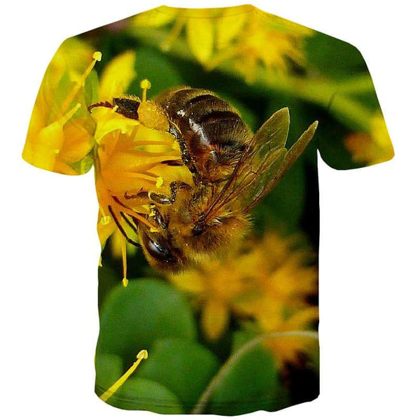 
Bee T shirts Men Flower T shirts Funny Animal Shirt Print Colorful Tshirts Casual - KYKU
                