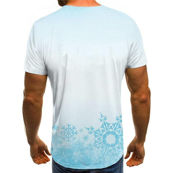 
Christmas T-shirt Men Snowflake Tshirts Casual New Year Tshirts Novelty White T shirts Funny
                