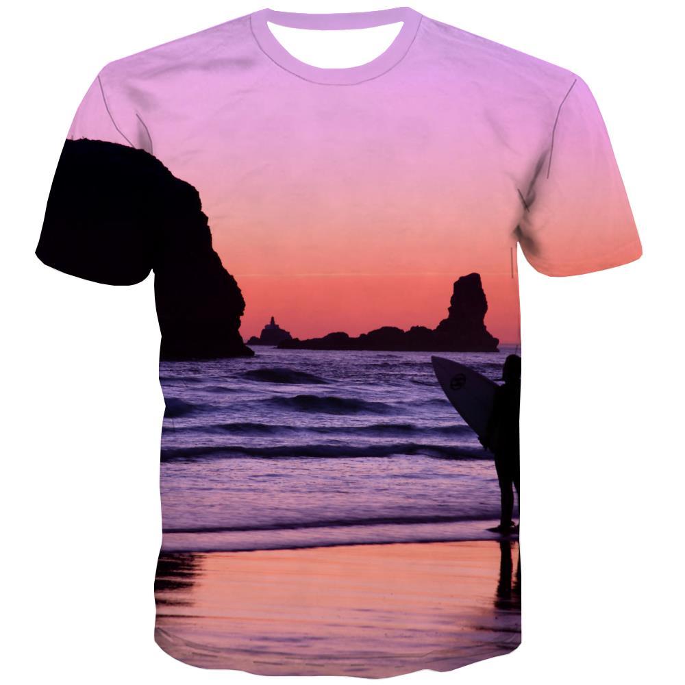 surf T-shirt Men The sea T-shirts Graphic sport Tshirts Cool Cool Tshirts Casual - KYKU