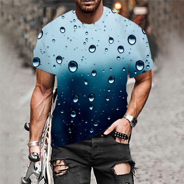 
Raindrop T-shirt Men Novel Anime Clothes Retro T-shirts 3d Harajuku Funny T shirts
                