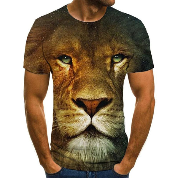 
Lion T shirt Men Animal Anime Clothes Galaxy Tshirts Casual Harajuku Shirt Print
                