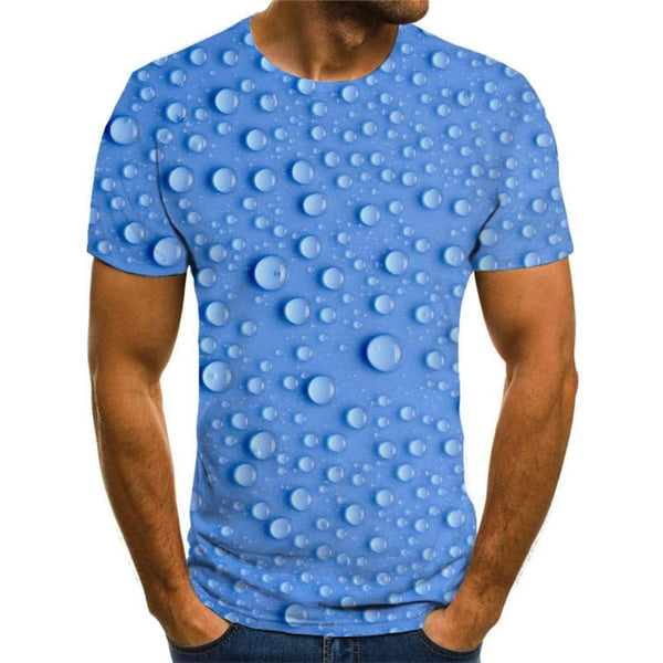 
Raindrop T shirt Men Blue T-shirts 3d Novel Tshirts Casual Retro Anime Clothes
                
