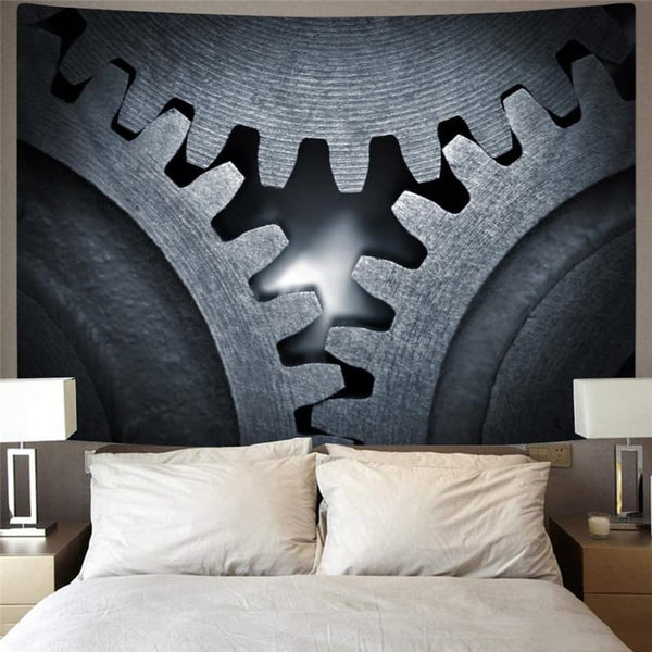 
Metal Tapestry Engine Home Tapestrys Gear Tapestries Gray Tenture Mandala Decor
                