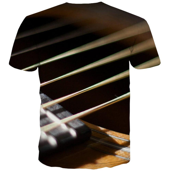 
Guitar T-shirt Men Music Tshirts Casual Wooden Tshirts Novelty Metal T shirts Funny
                