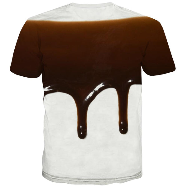 
Chocolate T shirts Men Brown Shirt Print Delicious T-shirts Graphic Bitter T shirts Funny
                