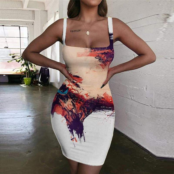 Indios Dresses Women Graffiti Sundress Colorful 3d Print Womens Clothing - KYKU