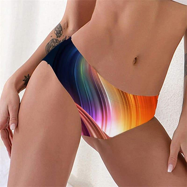 Geometric Panties Women Psychedelic Sexy Vortex Seamless Color Lingerie Female - KYKU