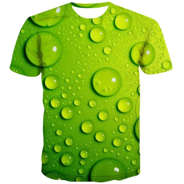 
Raindrop T-shirt Men Green Shirt Print Novel Funny T shirts Retro Tshirts Casual
                