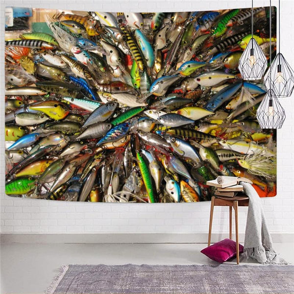 
Fish Tapiz Fisherman Tapestries Animal Home Tapestrys Tropical Rug Wall Fishinger Wall Tapestry
                