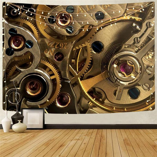 Metal Tapestry Engine Rug Wall Gear Tenture Mandala Art Wall Tapestry Decor