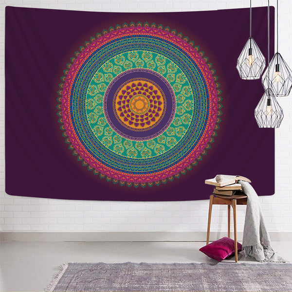 Mandala Tapestry Psychedelic Wall Tapestry flower Home Tapestrys purple Rug Wall galaxy Tapestries