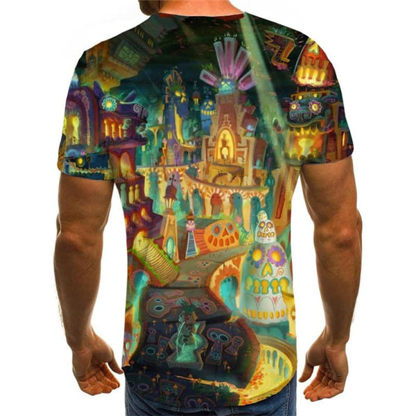 
Halloween T-shirt Men Skull Funny T shirts Hip Hop Tshirts Casual Party Shirt Print
                