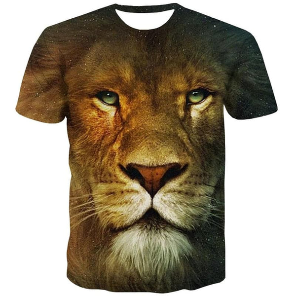 
Lion T shirt Men Animal Anime Clothes Galaxy Tshirts Casual Harajuku Shirt Print
                