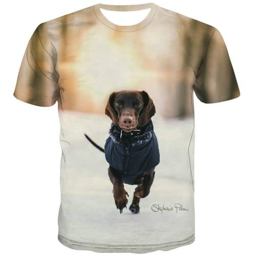Animal T-shirt Men Dog Tshirts Novelty Lovely Tshirt Printed Street T-shirts 3d - KYKU