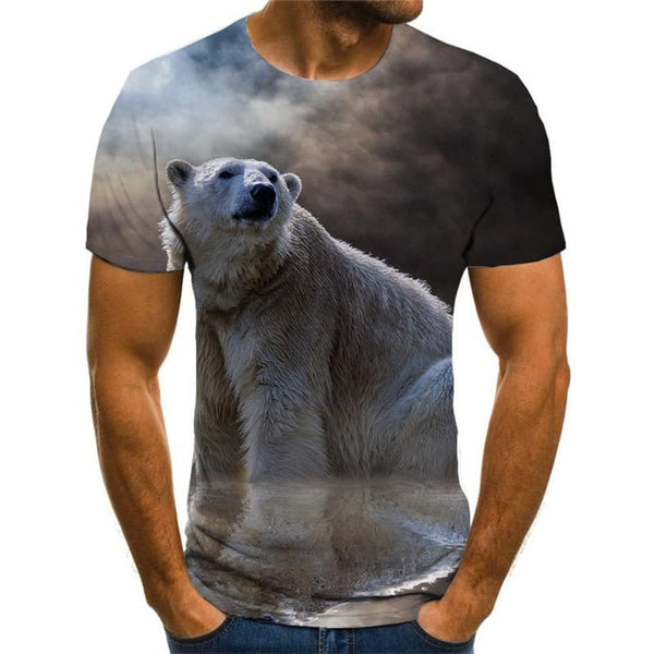 
Bear T shirt Men Animal T-shirts 3d Moon Shirt Print Cloud Anime Clothes
                