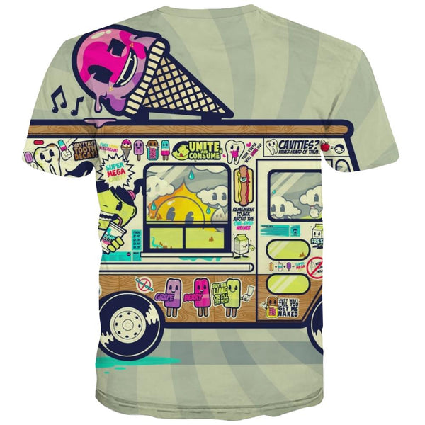 
Sweet T shirts Men Gourmet Shirt Print Icecream T-shirts Graphic Colourful Tshirts Casual
                