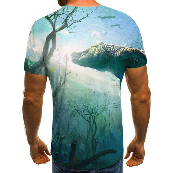 
Crocodile T shirt Men Animal Tshirts Casual Tree Tshirt Printed Ocean Shirt Print
                